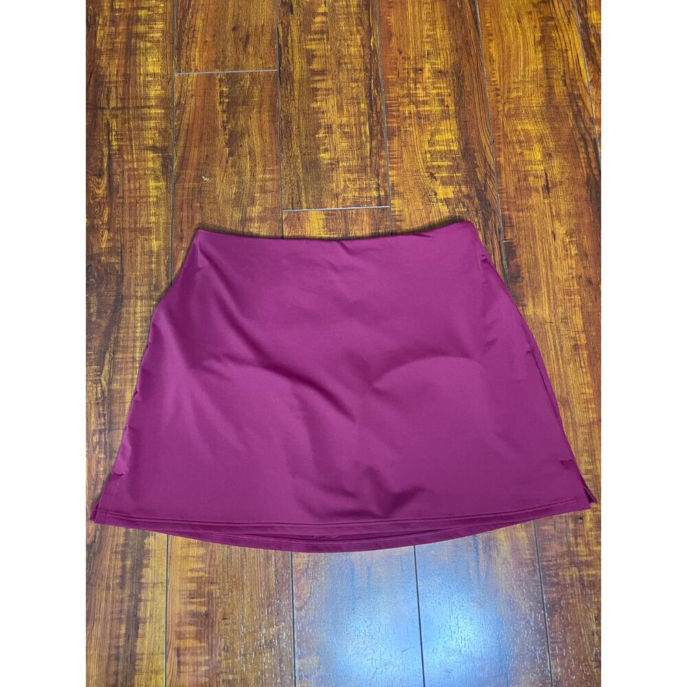 Athleta Tidal Swim Skirt Women XXS Burgundy Quick Dry UPF NWT tennis - Picture 2 of 10